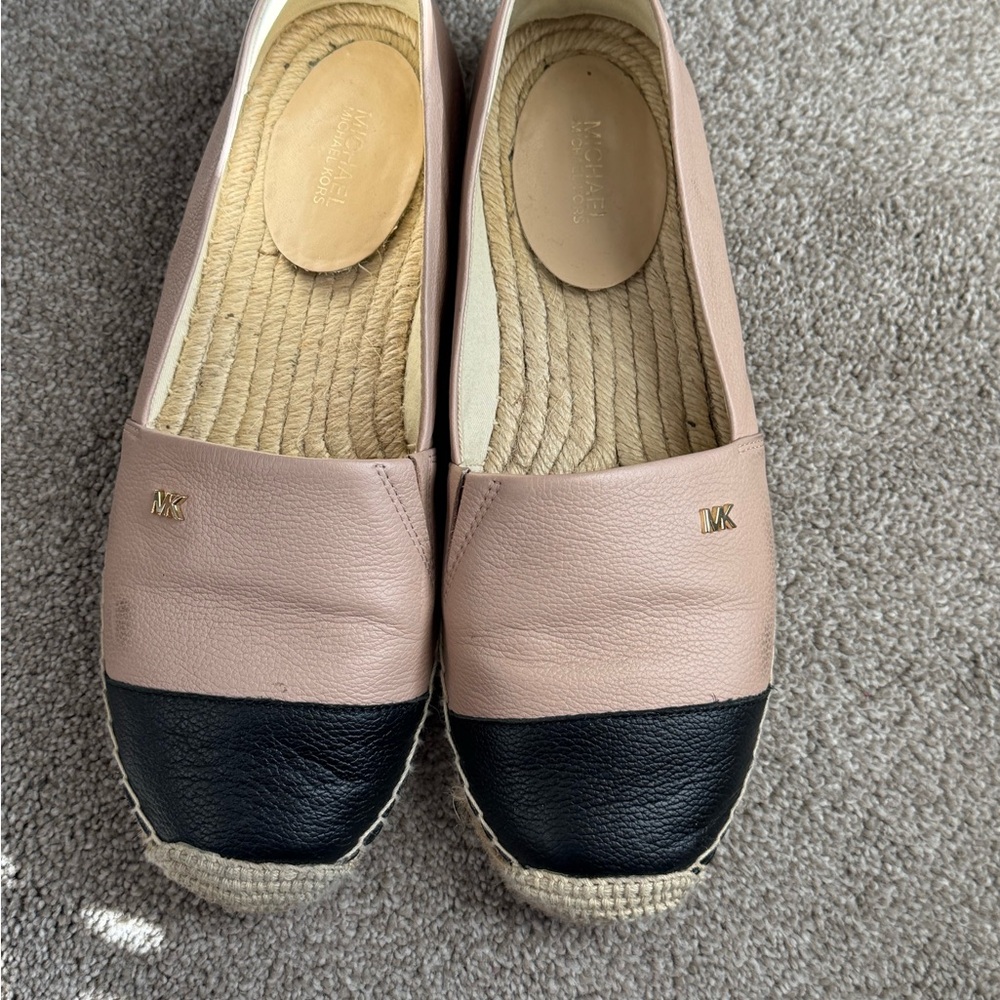Michael Kors Two-Tone Espadrilles in Pink and Black